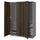 PAX / STORKLINTA - Wardrobe combination, dark grey/dark brown oak effect with stain,150x60x201 cm