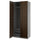 PAX / STORKLINTA wardrobe combination, dark grey/dark brown stained oak effect, 100x60x236 cm
