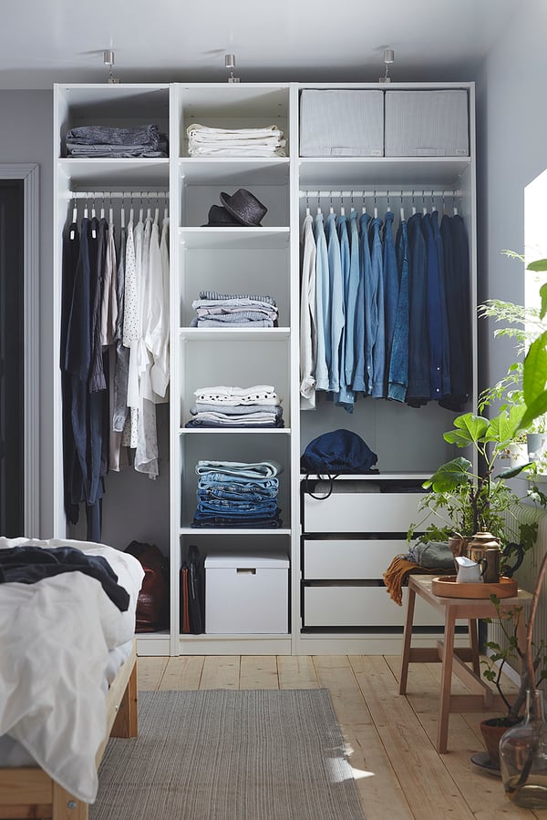 PAX wardrobe frame, white, 50x58x201 cm