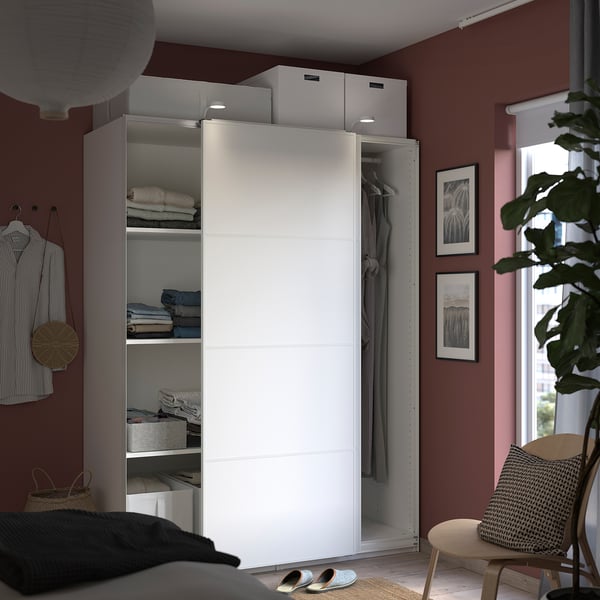 PAX wardrobe frame, white, 100x58x201 cm