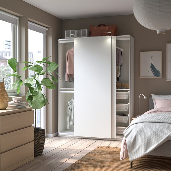 PAX wardrobe frame, white, 100x35x201 cm