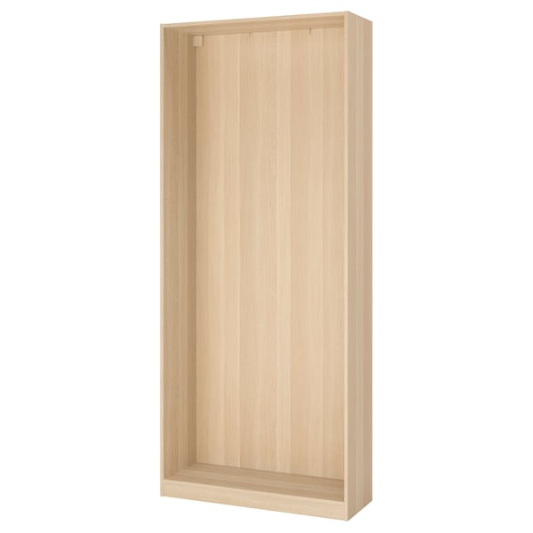 PAX wardrobe frame, white stained oak effect, 100x35x236 cm