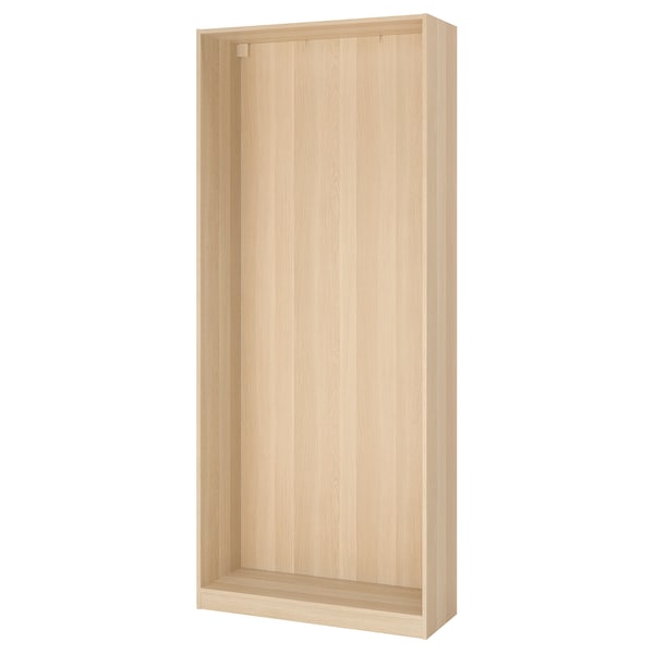 PAX - Wardrobe frame, oak effect with white stain,100x35x236 cm