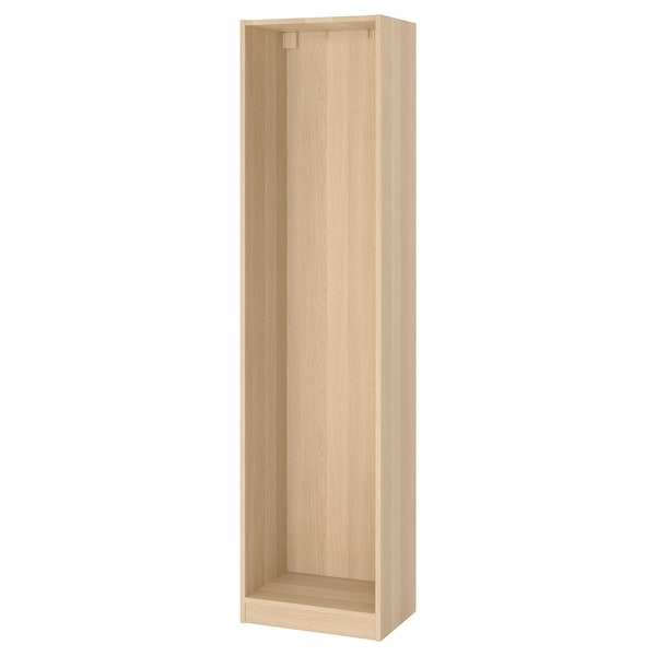 PAX - Wardrobe frame, oak effect with white stain,50x35x201 cm