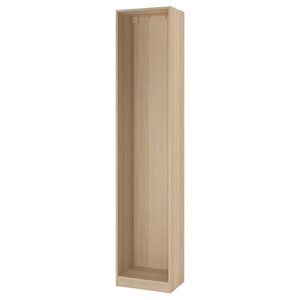 Ikea PAX - Wardrobe frame, oak effect with white stain,50x35x236 cm