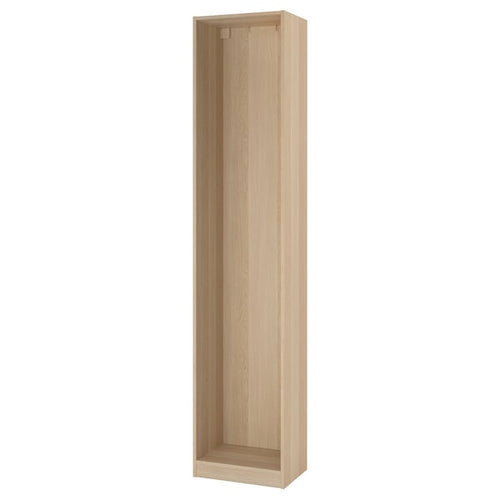 PAX - Wardrobe frame, oak effect with white stain,50x35x236 cm