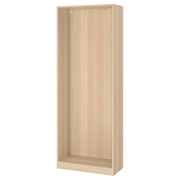 PAX - Wardrobe frame, oak effect with white stain,75x35x201 cm