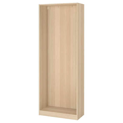 PAX - Wardrobe frame, oak effect with white stain,75x35x201 cm