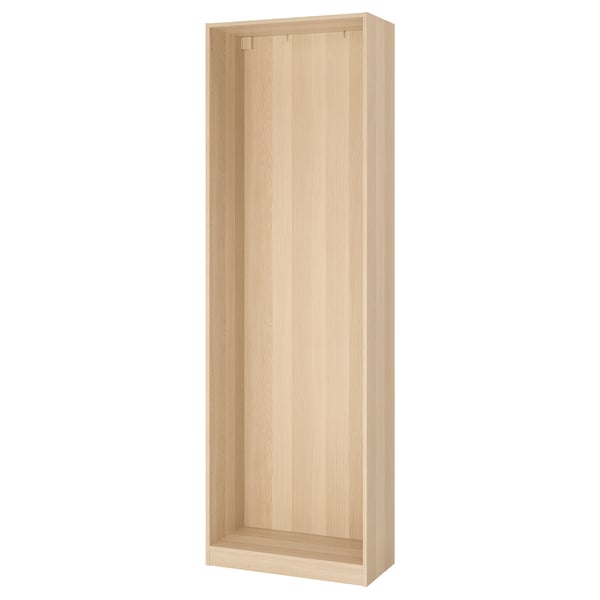 PAX wardrobe frame, white stained oak effect, 75x35x236 cm