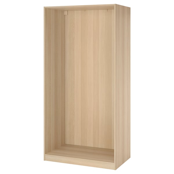 PAX wardrobe frame, white stained oak effect, 100x58x201 cm