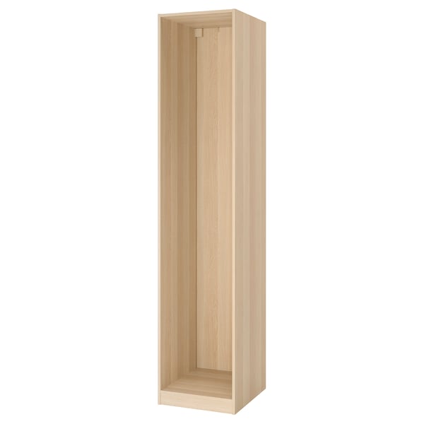 PAX wardrobe frame, white stained oak effect, 50x58x236 cm