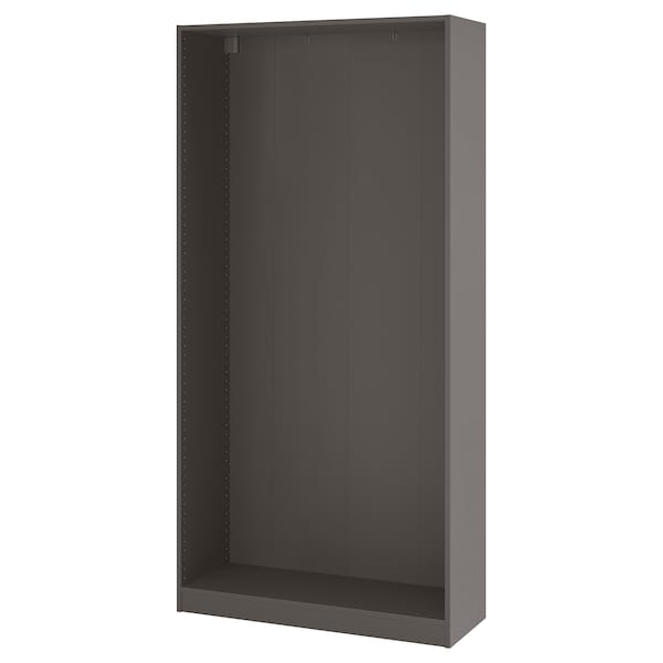 PAX - Wardrobe frame, dark grey,100x35x201 cm