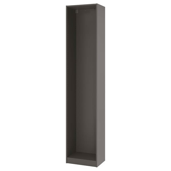 PAX wardrobe frame, dark grey, 50x35x236 cm