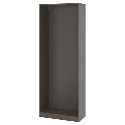 PAX - Wardrobe frame, dark grey,75x35x201 cm