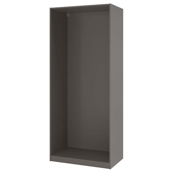 PAX - Wardrobe frame, dark grey,100x58x236 cm
