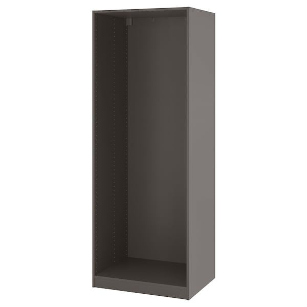 PAX - Wardrobe frame, dark grey,75x58x201 cm