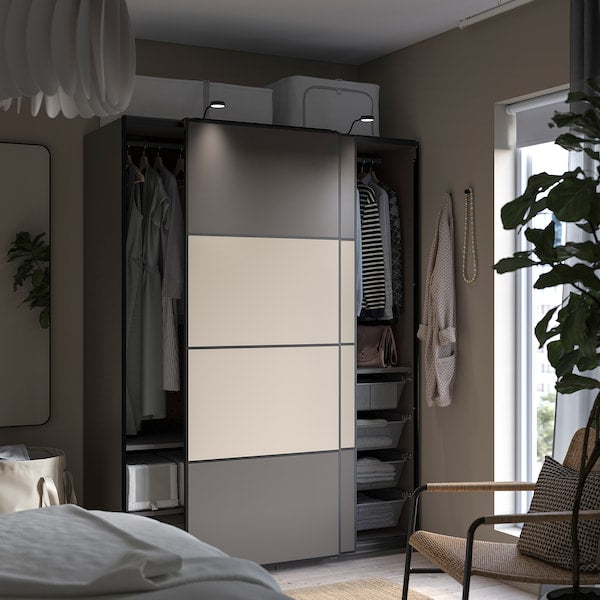 PAX - Wardrobe frame, dark grey,75x58x201 cm