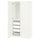 PAX / TONSTAD - Wardrobe combination, white/off-white,100x60x201 cm