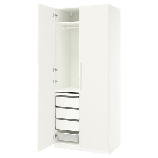 Ikea PAX / TONSTAD - Wardrobe combination, white/off-white,100x60x236 cm