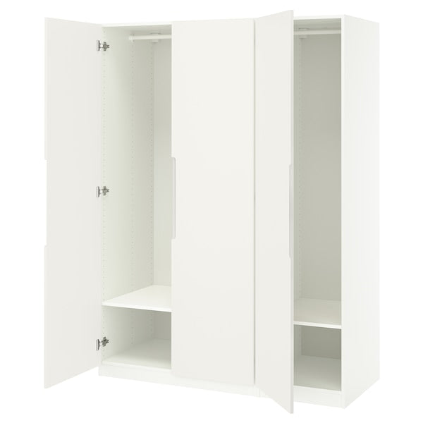 PAX / TONSTAD - Wardrobe combination, white/off-white,150x60x201 cm