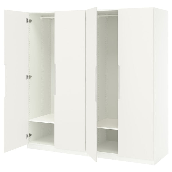 PAX / TONSTAD - Wardrobe combination, white/off-white,200x60x201 cm