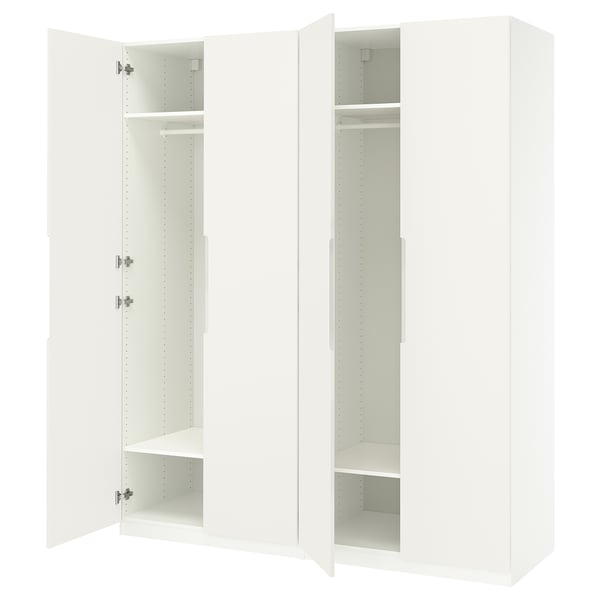 PAX / TONSTAD wardrobe combination, white/off-white, 200x60x236 cm
