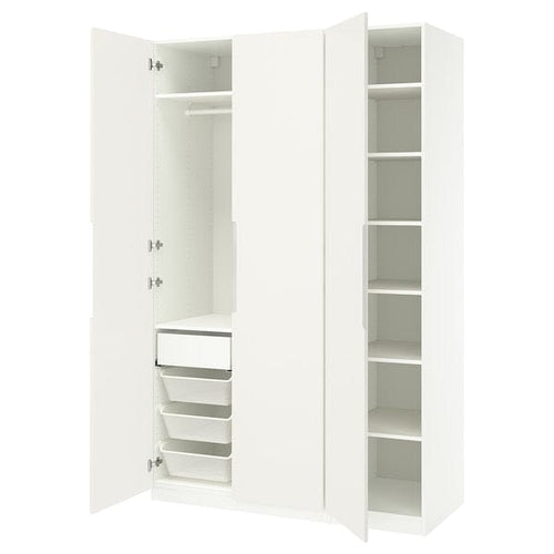 PAX / TONSTAD - Wardrobe combination, white/off-white,150x60x236 cm