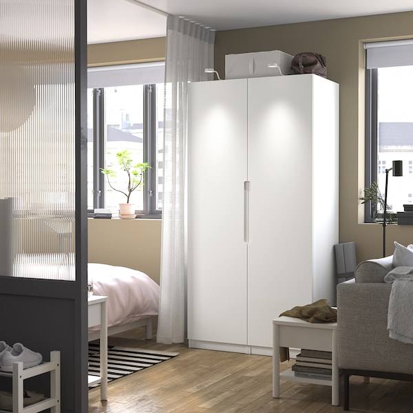 PAX / TONSTAD - Wardrobe combination, white/off-white,100x60x201 cm