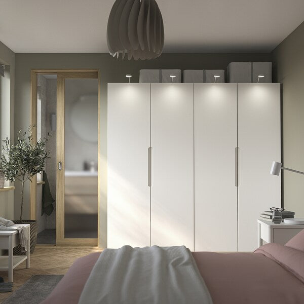 PAX / TONSTAD - Wardrobe combination, white/off-white,200x60x201 cm