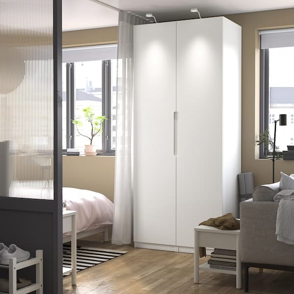 PAX / TONSTAD - Wardrobe combination, white/off-white,100x60x236 cm