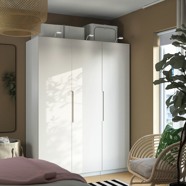 PAX / TONSTAD - Wardrobe combination, white/off-white,150x60x201 cm