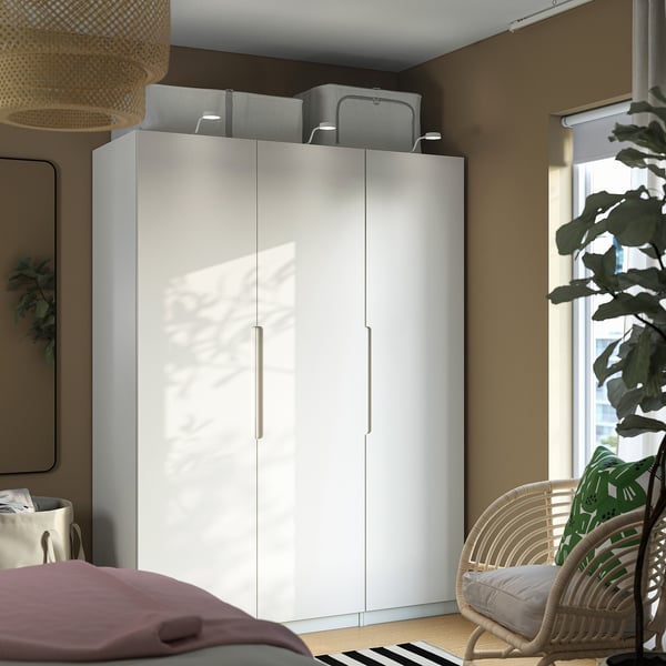 PAX / TONSTAD wardrobe combination, white/off-white, 150x60x201 cm