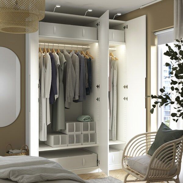 PAX / TONSTAD - Wardrobe combination, white/off-white,150x60x236 cm