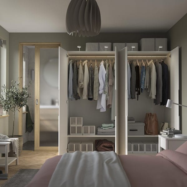 Ikea PAX / TONSTAD - Wardrobe combination, white/off-white,200x60x201 cm