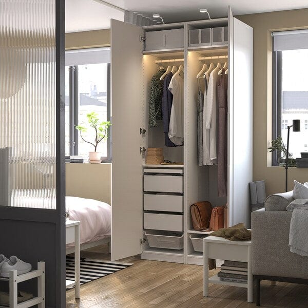 Ikea PAX / TONSTAD - Wardrobe combination, white/off-white,100x60x236 cm