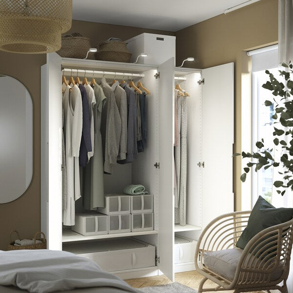 PAX / TONSTAD - Wardrobe combination, white/off-white,150x60x201 cm