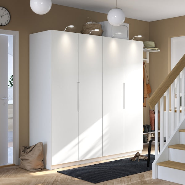 PAX / TONSTAD - Wardrobe combination, white/off-white,200x60x201 cm