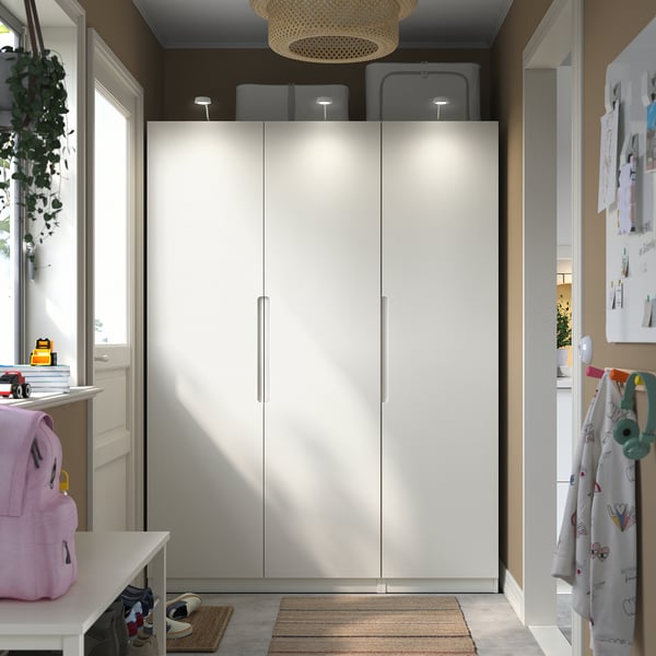 PAX / TONSTAD wardrobe combination, white/off-white, 150x60x201 cm