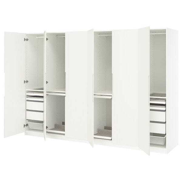 Ikea PAX / TONSTAD - Wardrobe combination, white/off-white,300x60x201 cm