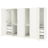 PAX / TONSTAD wardrobe combination, white/off-white, 300x60x201 cm