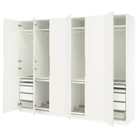 PAX / TONSTAD wardrobe combination, white/off-white, 300x60x236 cm