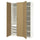 PAX / TONSTAD - Wardrobe combination, white/oak veneer,150x60x236 cm