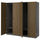 PAX / TONSTAD - Wardrobe combination, dark grey/brown oak veneer/stained,200x60x201 cm