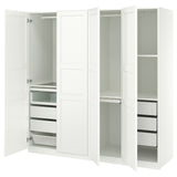 PAX / TYSSEDAL wardrobe combination, white white/white, 200x60x201 cm