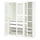 PAX / TYSSEDAL - Wardrobe combination, white/glass white,150x60x201 cm