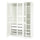 PAX / TYSSEDAL - Wardrobe combination, white/glass white,150x60x236 cm