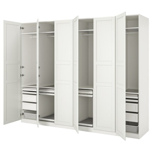 PAX / TYSSEDAL - Wardrobe combination, white/white,300x60x236 cm