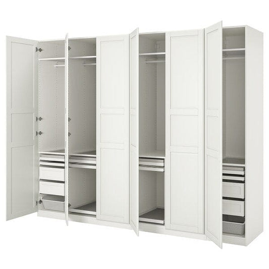 Ikea PAX / TYSSEDAL - Wardrobe combination, white/white,300x60x236 cm