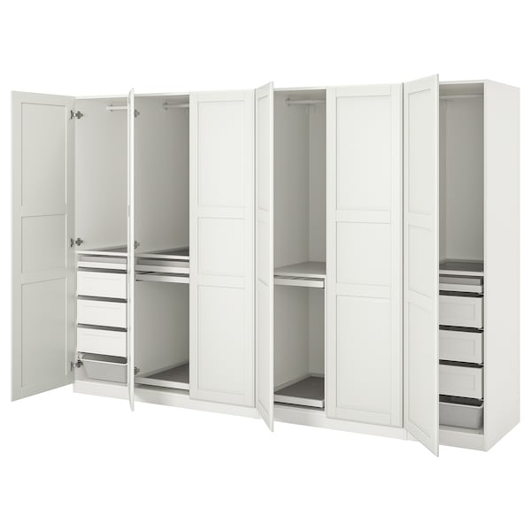 PAX / TYSSEDAL - Wardrobe combination, white/white,300x60x201 cm