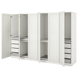 PAX / TYSSEDAL wardrobe combination, white/white, 300x60x201 cm